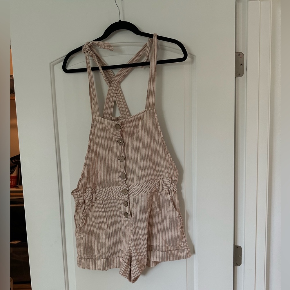 Linen Pinstripe Overall
